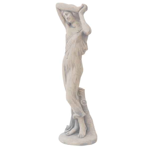 Skulptur Frau Erotika Figur Statue massiver Kunststein Art-Deco-Stil Dekoration