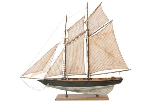 Modellschiff Segelyacht Yacht Holz Schiff Boot Segelschiff Schiffsmodell 85cm