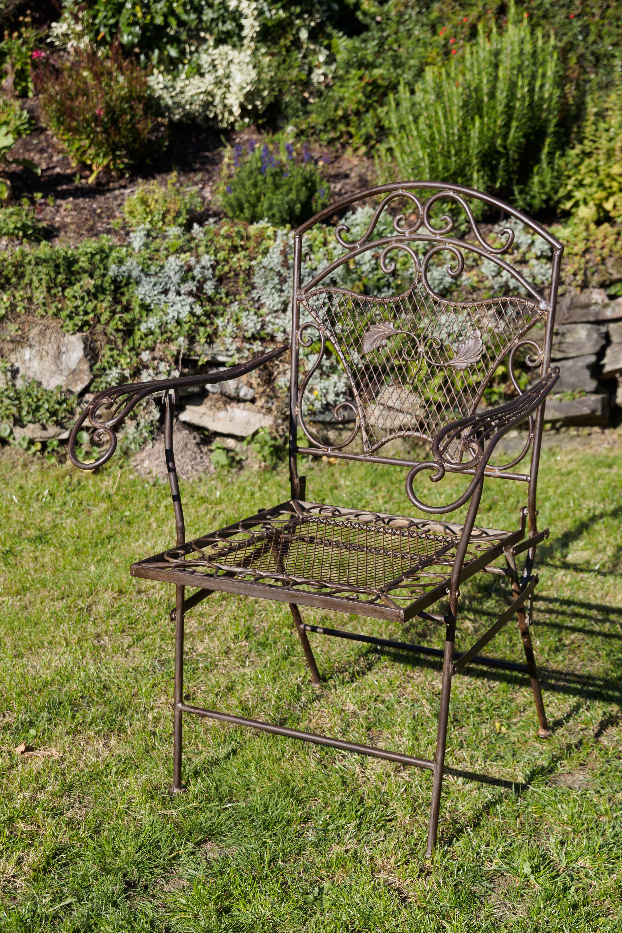 Nostalgie Gartensessel Eisen 15kg Gartenstuhl Sessel Stuhl Antik