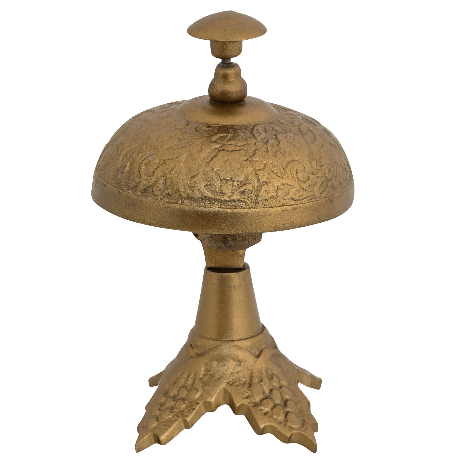 Vosarea Tischglocke Vintage Zinklegierung tragbare Hand Glocke servieren Glocke für Hotel Bar Restaurant liefert antike Bronze 