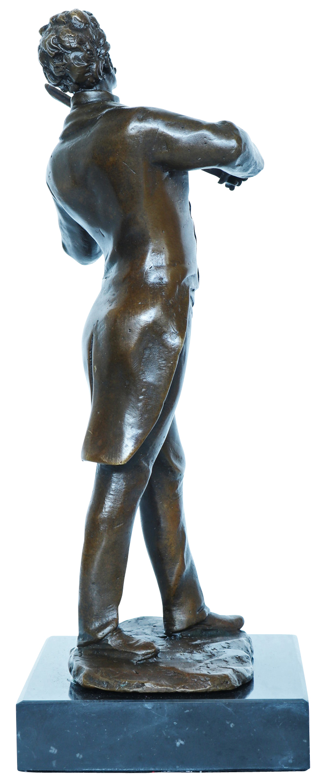 Bronzeskulptur Geiger Geige Violine Musik im Antik-Stil Bronze Figur 21cm 