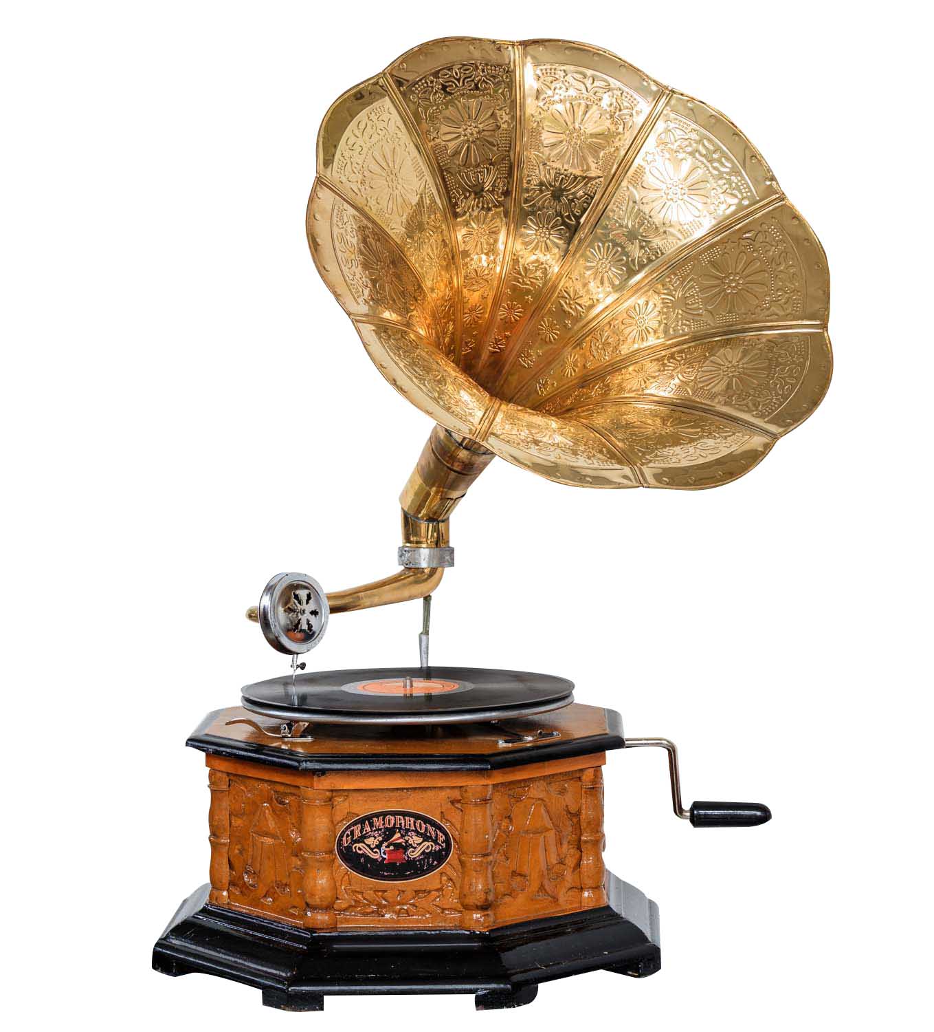 Nostalgia gramófono schellackplatte Gramophone trichtergrammophon estilo antiguo 