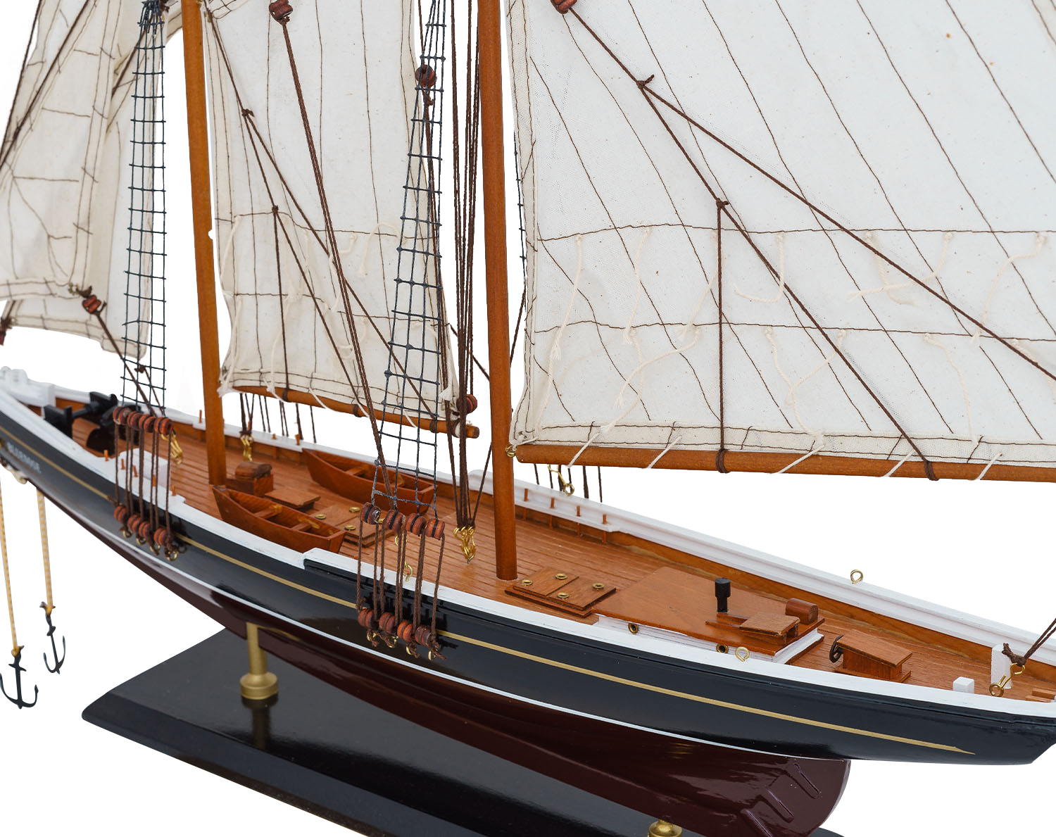 Modellschiff Bluenose Schiff Segelschiff Maritim Deko Antik-Stil kein Bausatz 