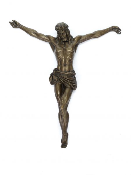 Bronzeskulptur Korpus Jesus Christ Kreuzigung Bronze Skulptur Figur sculpture