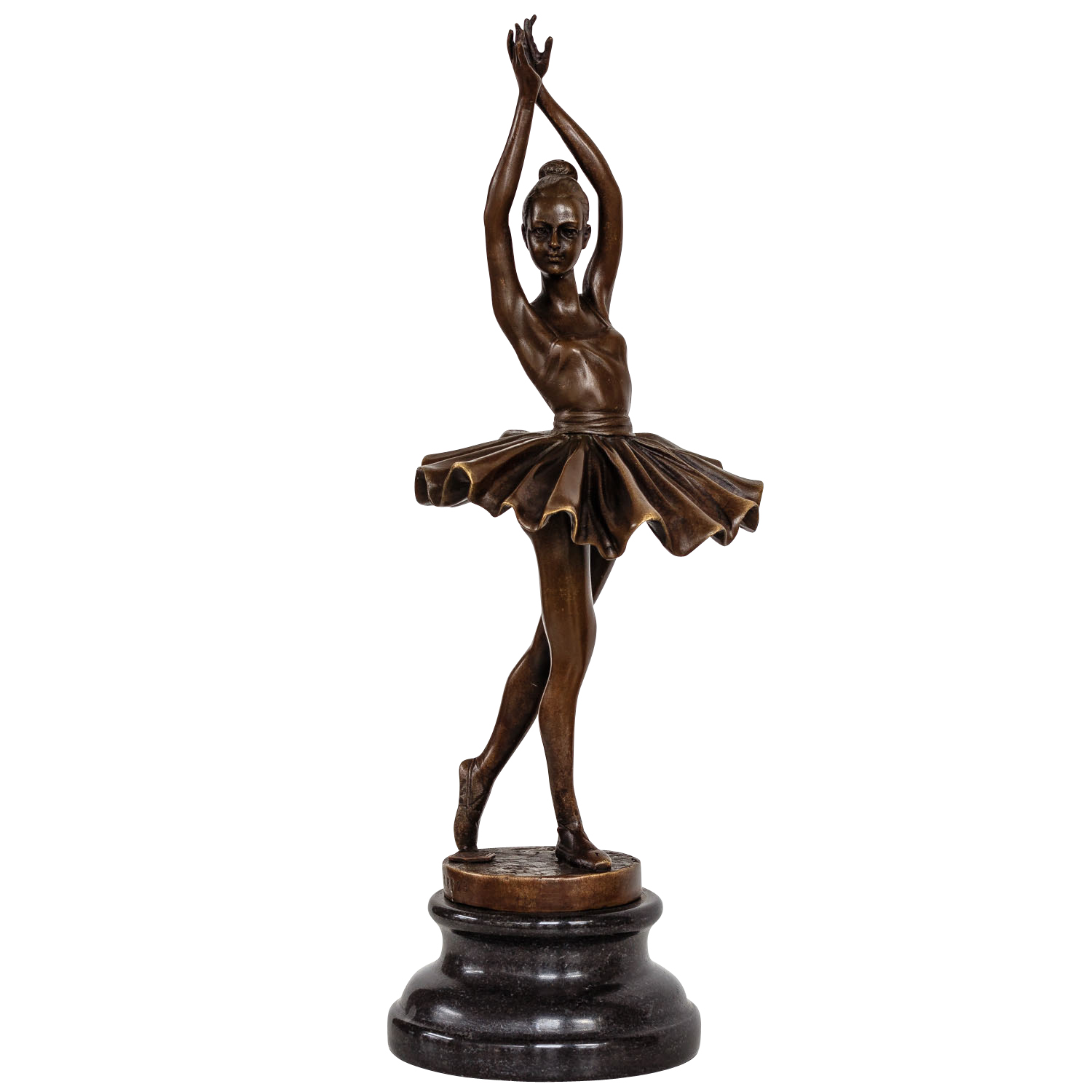 At placere Wedge der ovre A modernist bronze sculpture ballerina dancing woman Degas-Style replica a  | aubaho ®