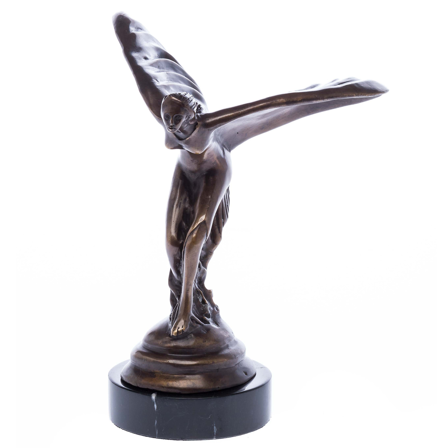 Escultura de bronce mascota Emily Nike Goddess Virgen 22cm Escultura aubaho ®