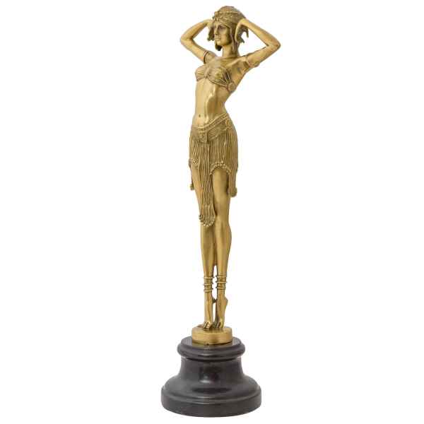 Bronzeskulptur Tänzerin Bronze Skulptur Figur Statue Tanz Art-Deco-Stil a 
