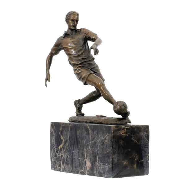 Bronzeskulptur Fussball Bronze Skulptur Figur Trophäe Pokal Verein Statue