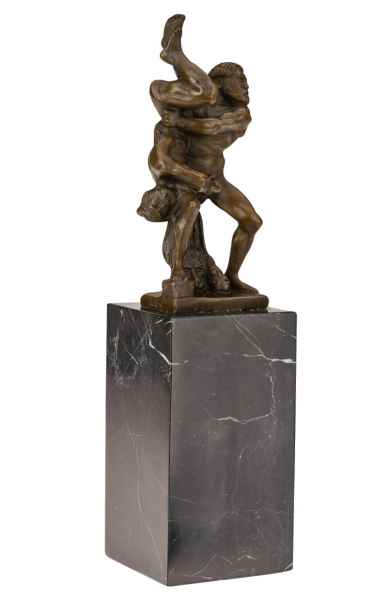 Bronzeskulptur Herkules Hercules Diomedes Bronze Skulptur 34cm sculpture 