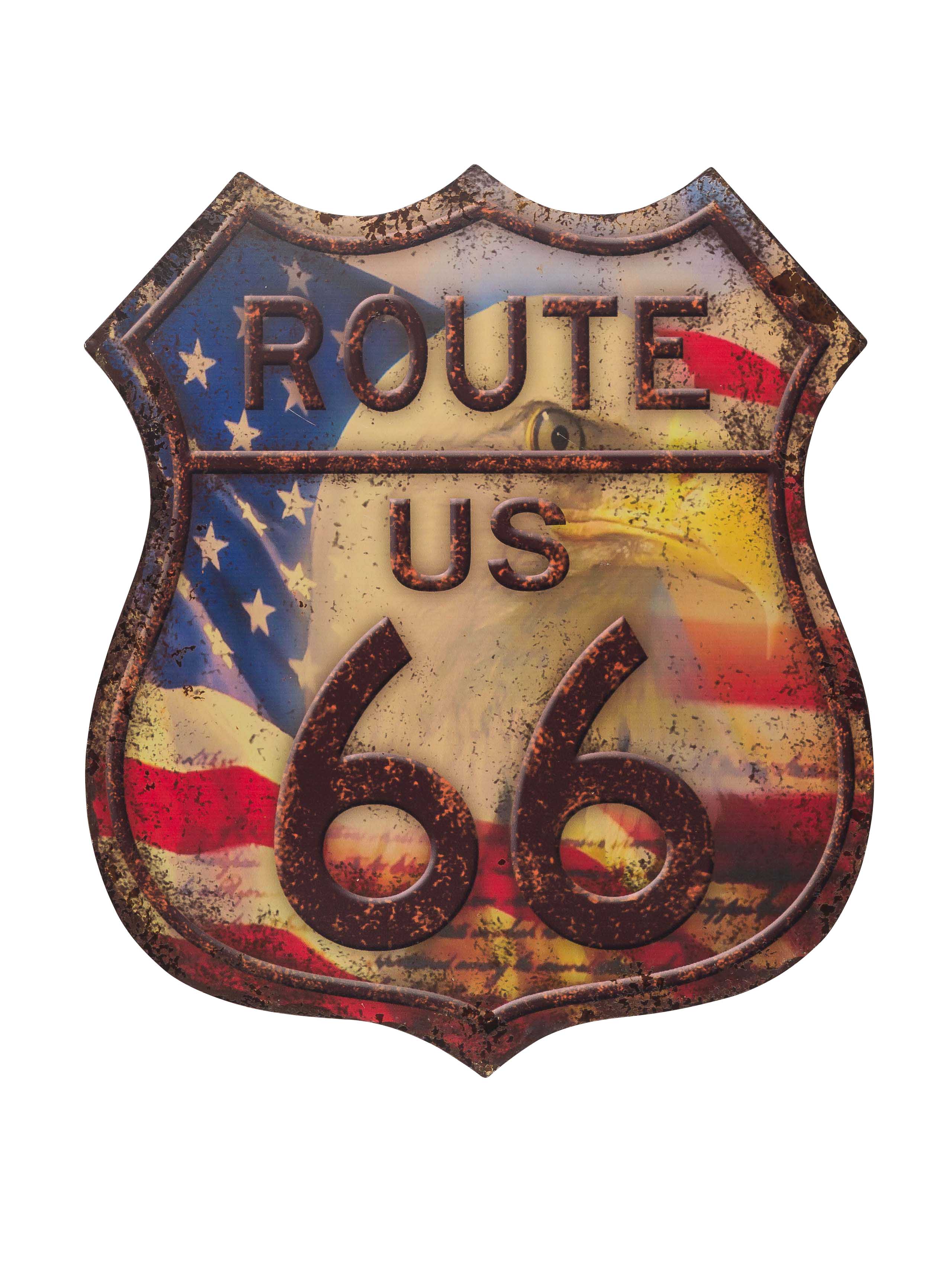 Route 66 USA Amerika Nostalgie Metallschild geprägt 20x30 cm Blechschild 781 