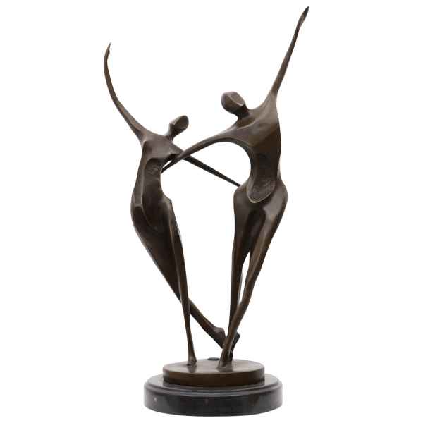 Bronzeskulptur Tanz Tänzer Paar Antik-Stil Bronze Figur Statue 48cm