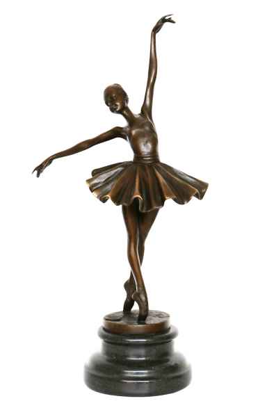 Bronzeskulptur Tänzerin Ballerina nach Degas Ballet Bronze Figur Replika b 