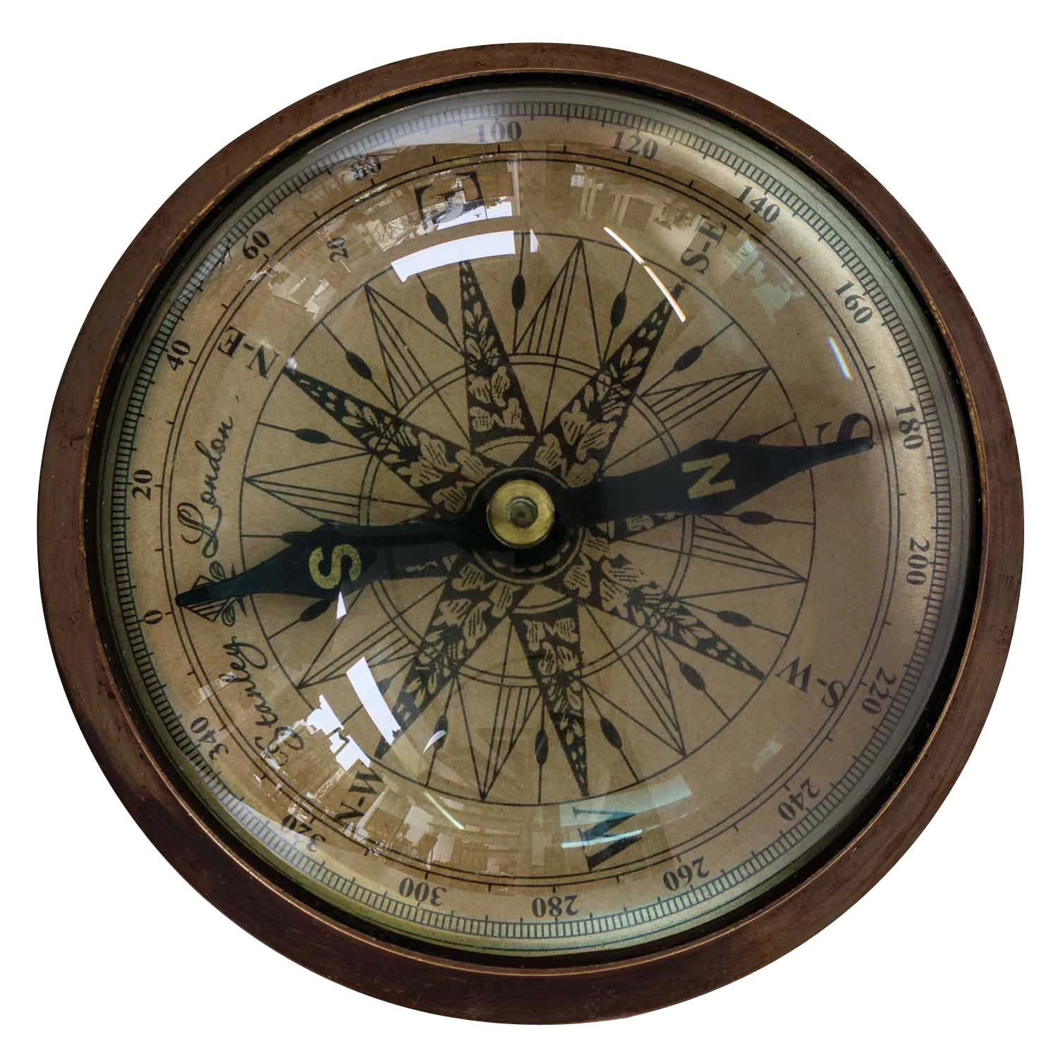 Nautische antike maritime Messing Kompass ' Baker Street London ' decor Compass