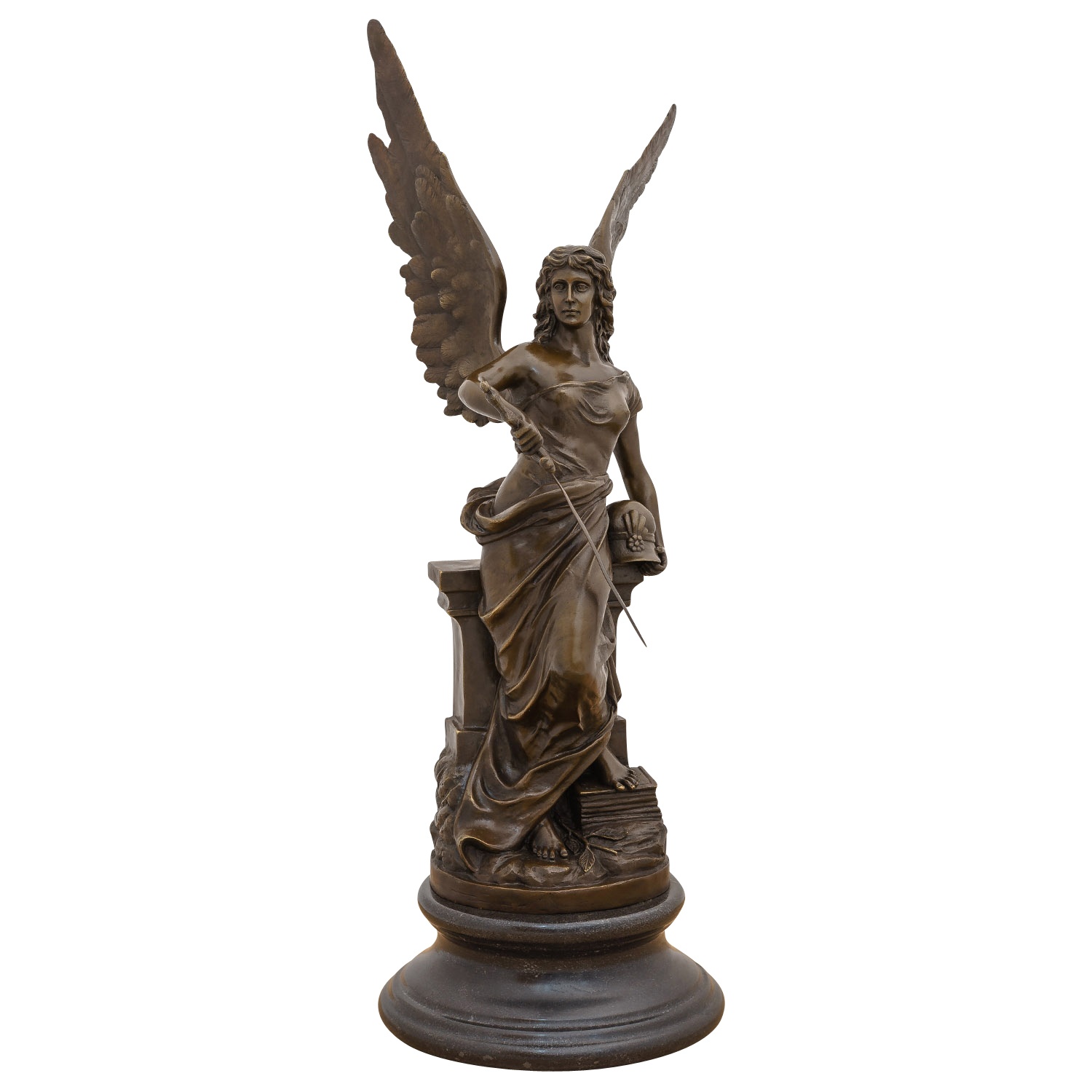 A bronze sculpture goddess Minerva mythology figure statue antique ...