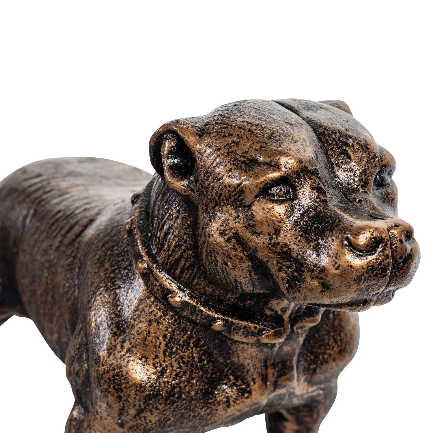 Eisenfigur Staffordshire Bullterrier Hund Figur Skulptur Eisen Antik