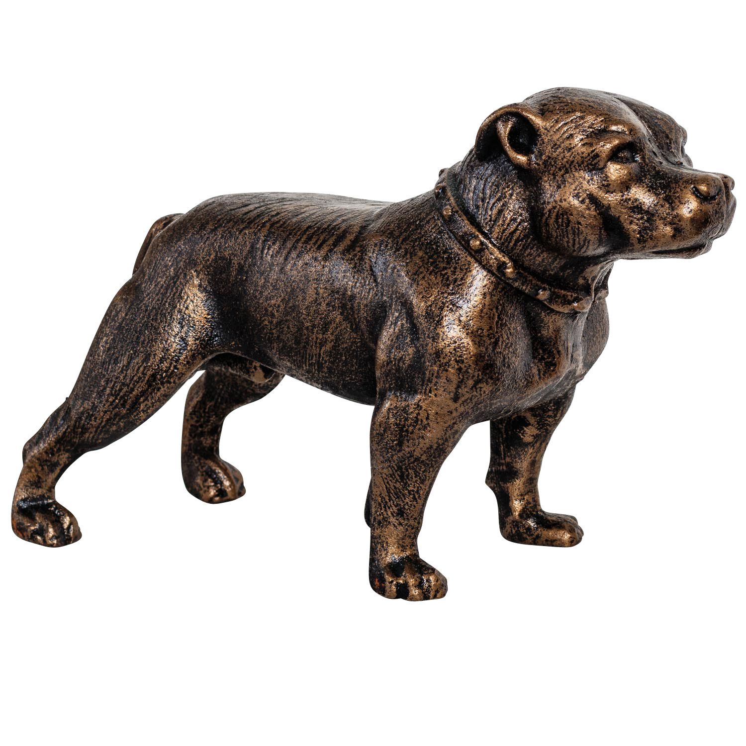 Eisenfigur Staffordshire Bullterrier Hund Figur Skulptur Eisen Antik