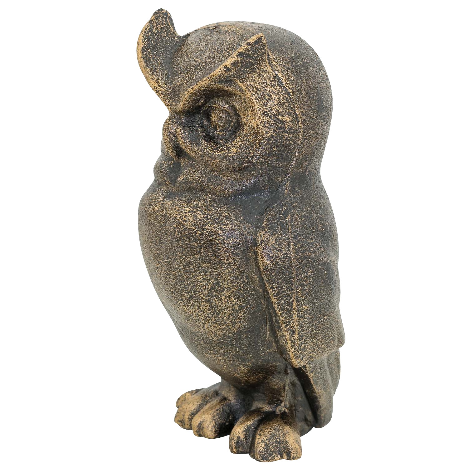 Figur Eule Kauz Uhu Vogel Skulptur Eisen Dekoration Antik-Stil 16cm